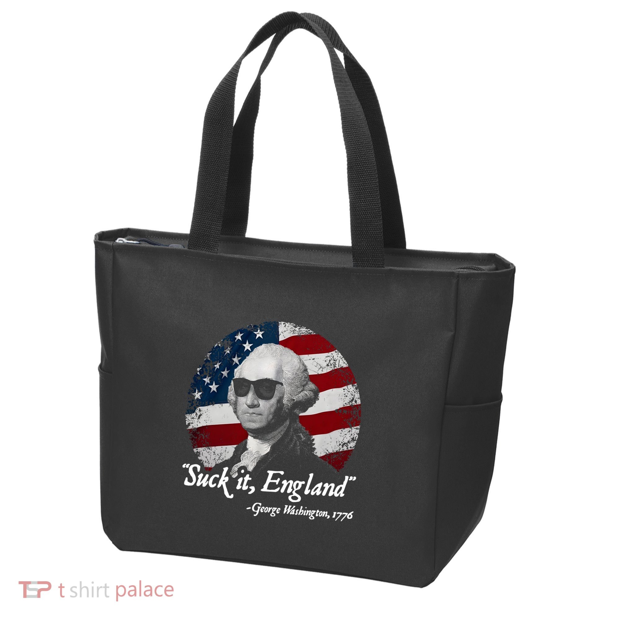 Suck It England Funny 4th Of July George Washington 1776 Tote Bag