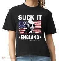 Suck It England Funny 4th Of July George Washington 1776 Comfort Colors Boxy T-Shirt thumb 0