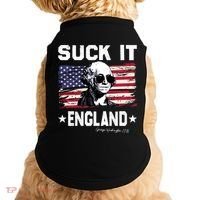 Suck It England Funny 4th Of July George Washington 1776 Doggie Tank thumb 0