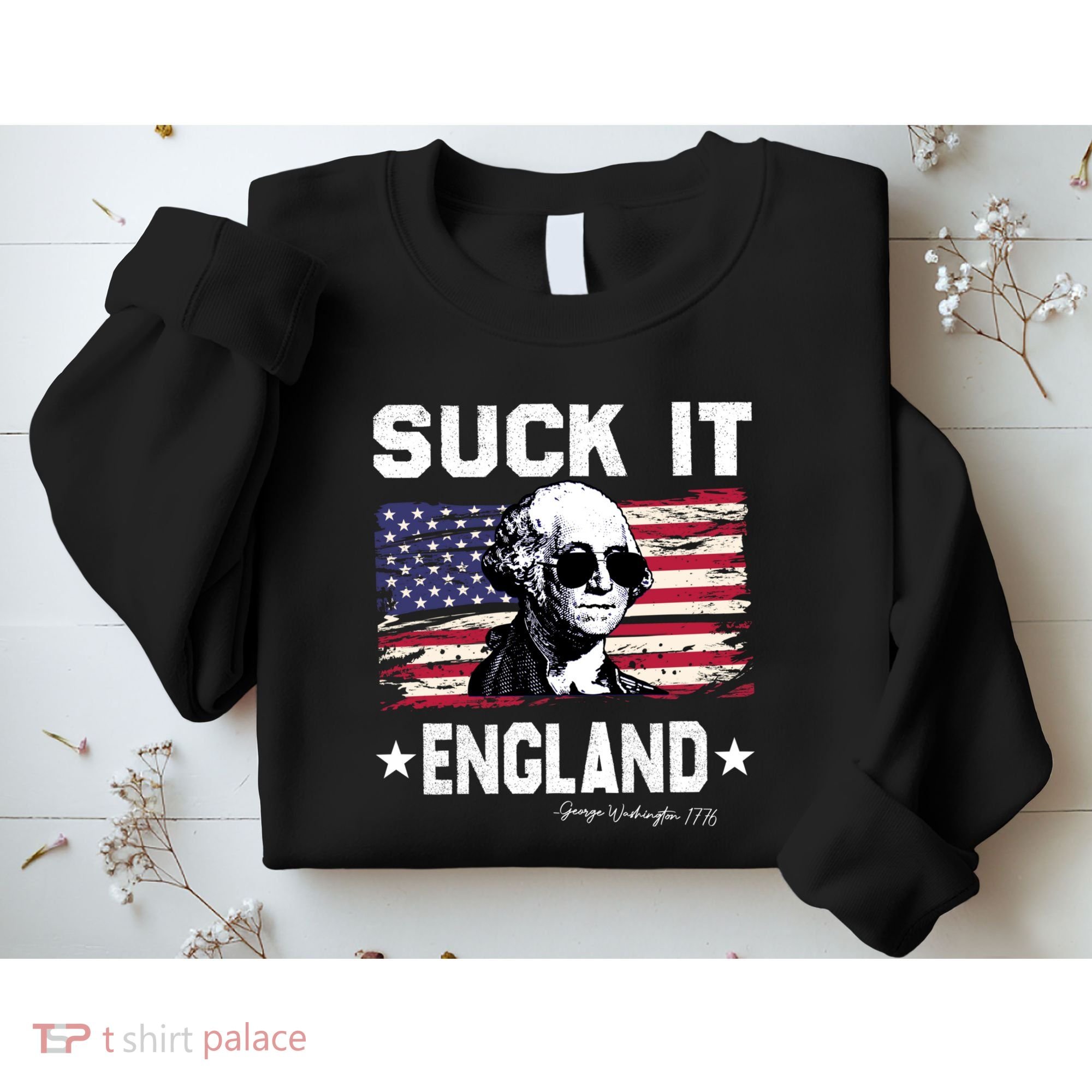 Suck It England Funny 4th Of July George Washington 1776 Sweatshirt