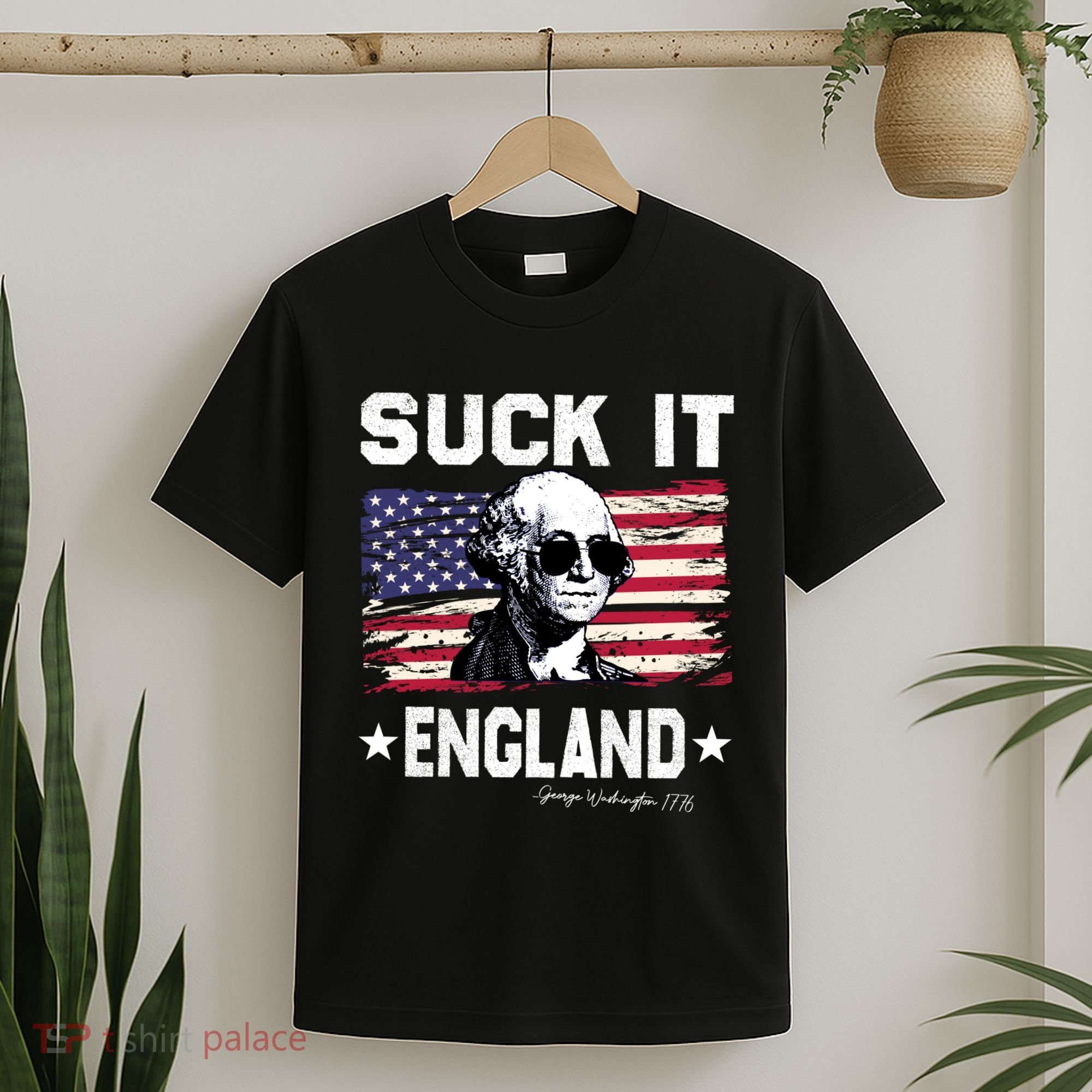 Suck It England Funny 4th Of July George Washington 1776 T-Shirt