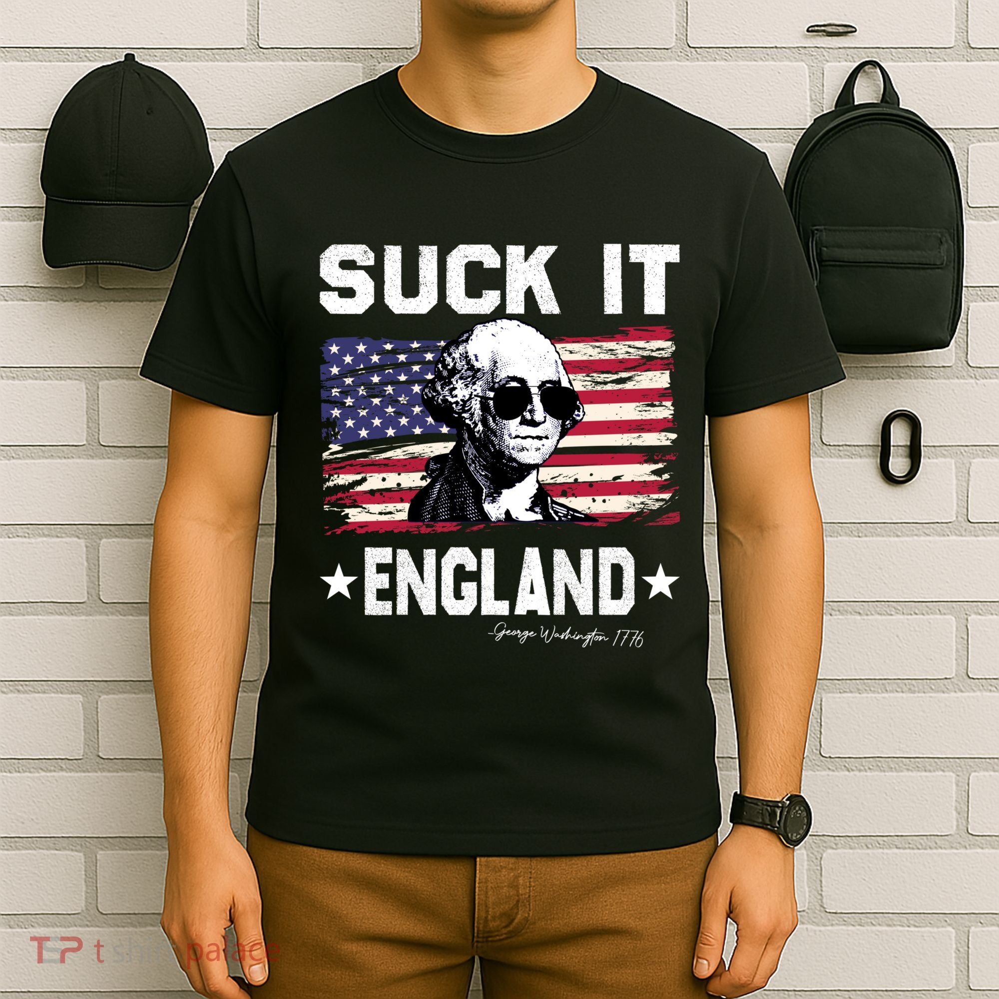 Suck It England Funny 4th Of July George Washington 1776 T-Shirt