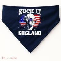 Suck It England Funny 4th Of July Flag Patriotic USA-Made Doggie Bandana thumb 0