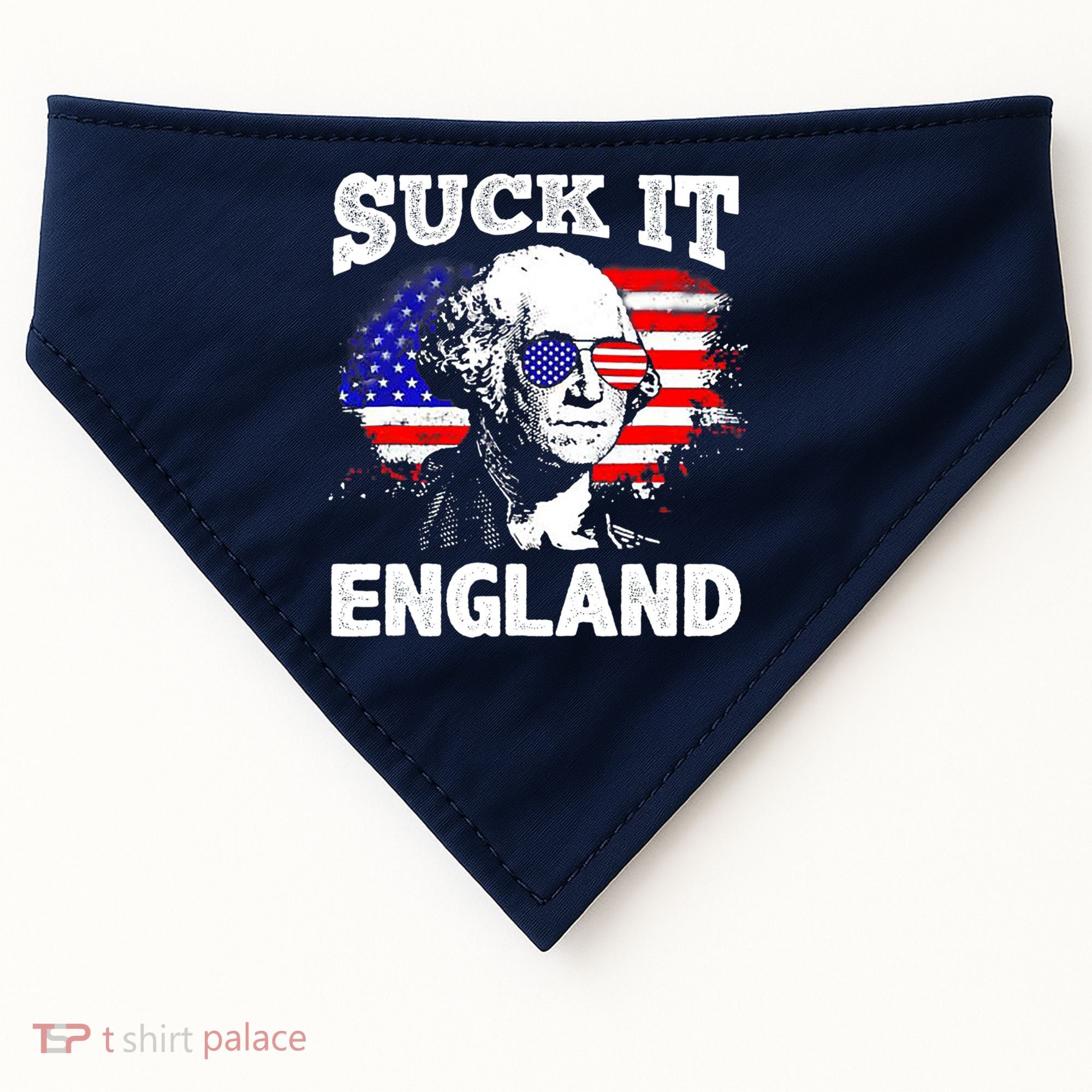Suck It England Funny 4th Of July Flag Patriotic USA-Made Doggie Bandana