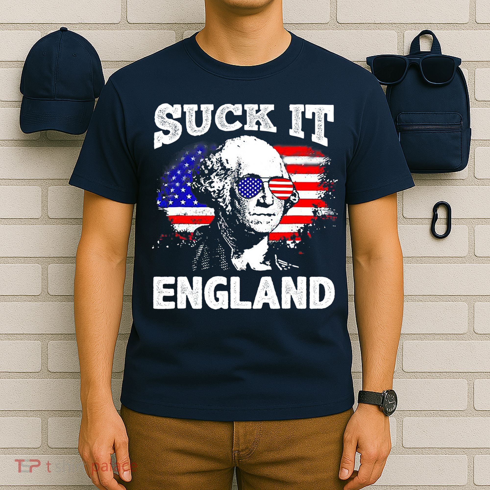 Suck It England Funny 4th Of July Flag Patriotic T-Shirt
