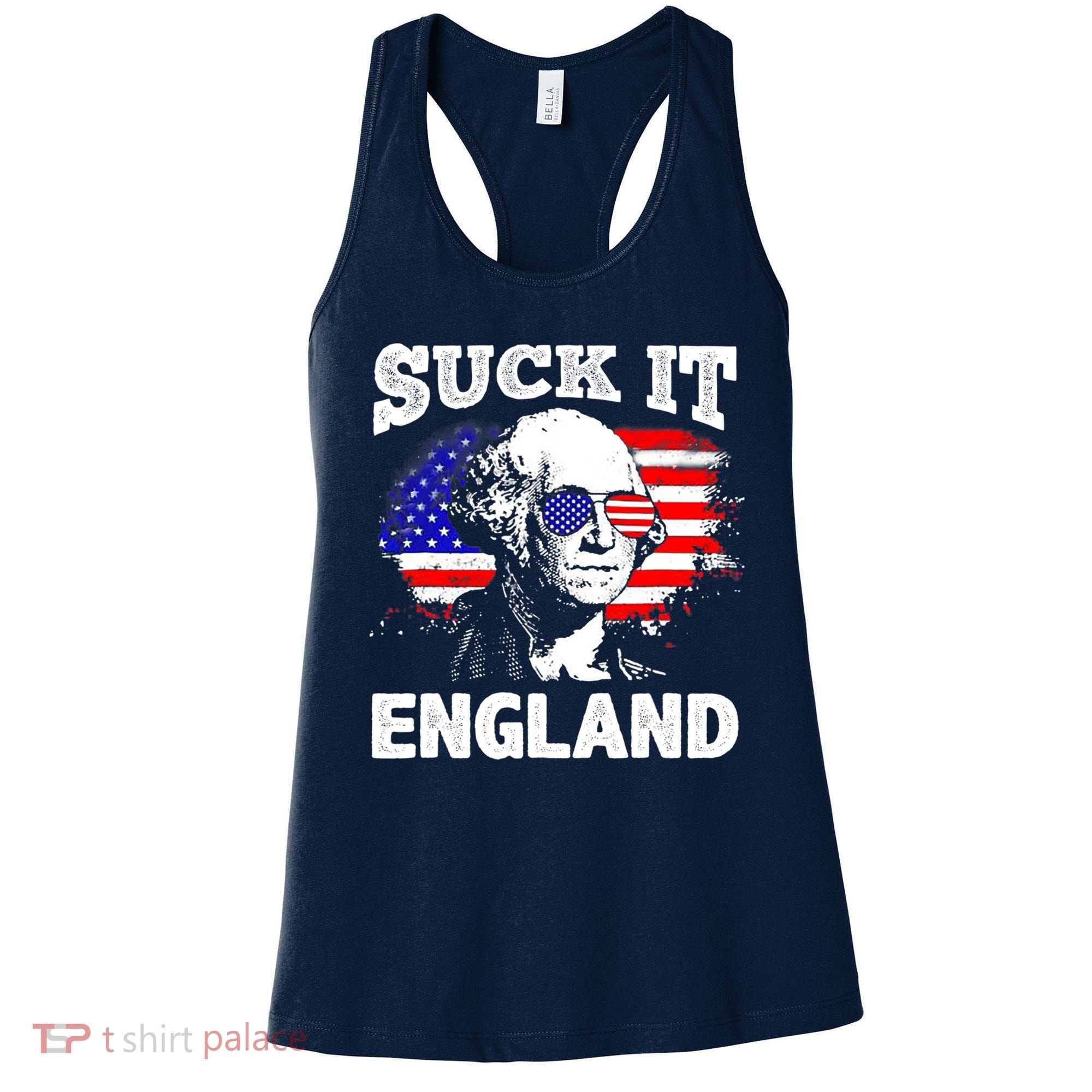 Suck It England Funny 4th Of July Flag Patriotic Women's Tank Top