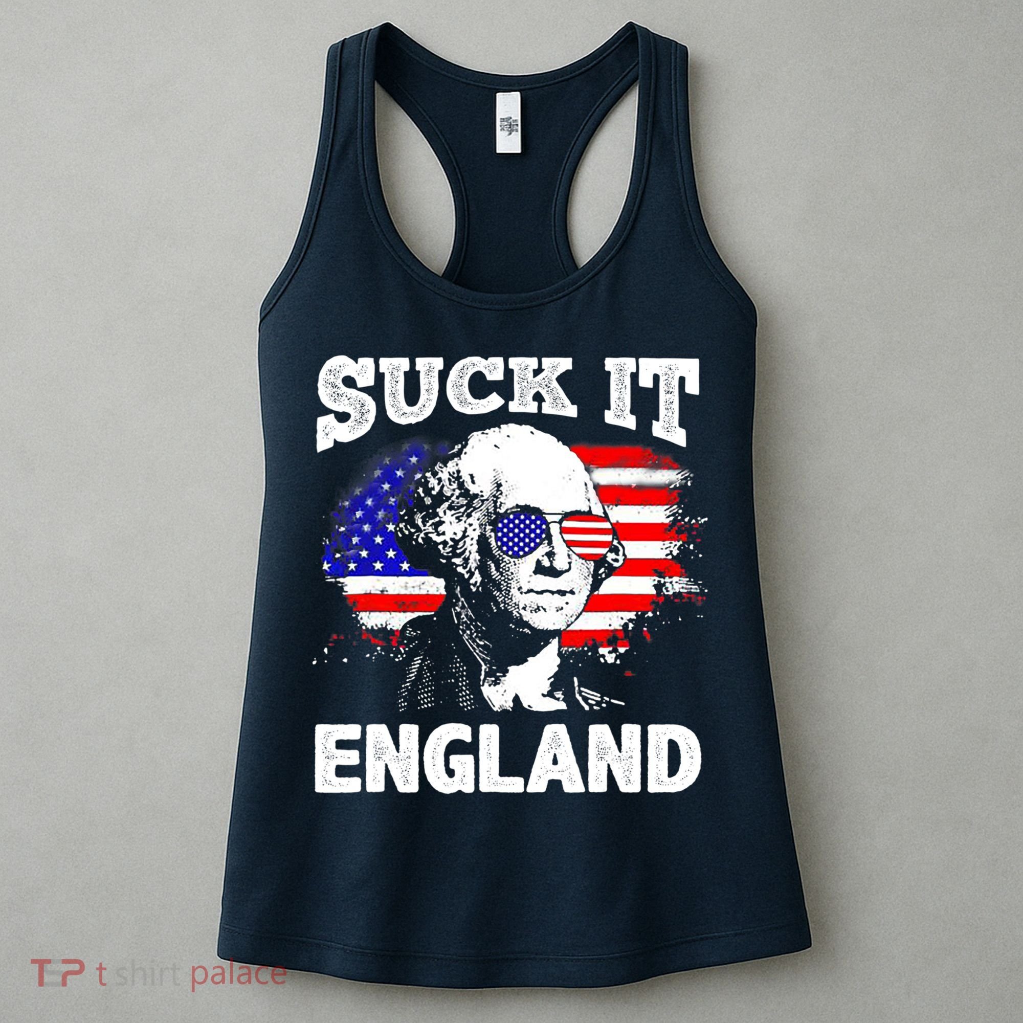 Suck It England Funny 4th Of July Flag Patriotic Women's Tank Top
