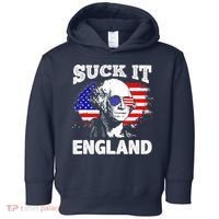 Suck It England Funny 4th Of July Flag Patriotic Toddler Hoodie thumb 0