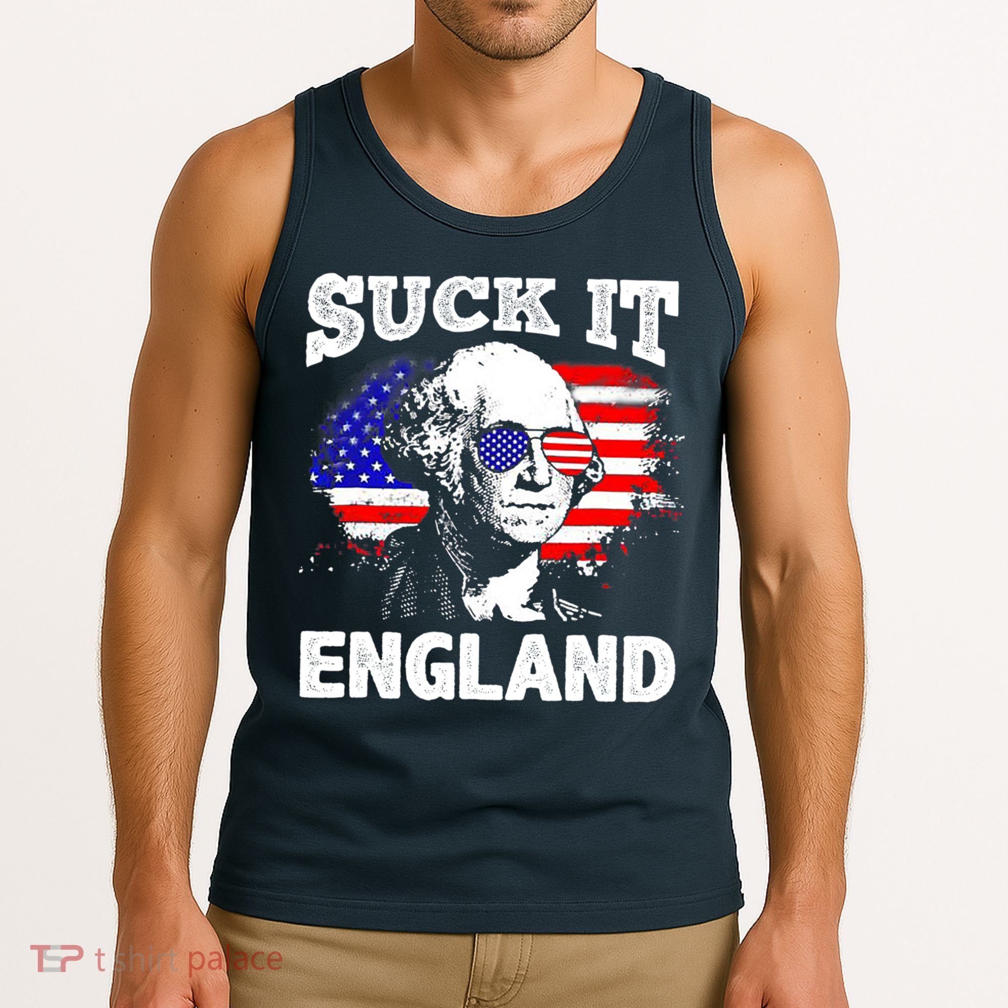 Suck It England Funny 4th Of July Flag Patriotic Tank Top