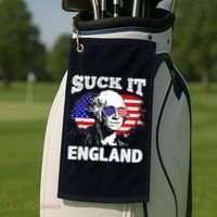 Suck It England Funny 4th Of July Flag Patriotic Golf Towel thumb 2