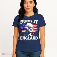 Suck It England Funny 4th Of July Flag Patriotic Women's T-Shirt thumb 4