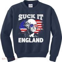 Suck It England Funny 4th Of July Flag Patriotic Kids Sweatshirt thumb 0