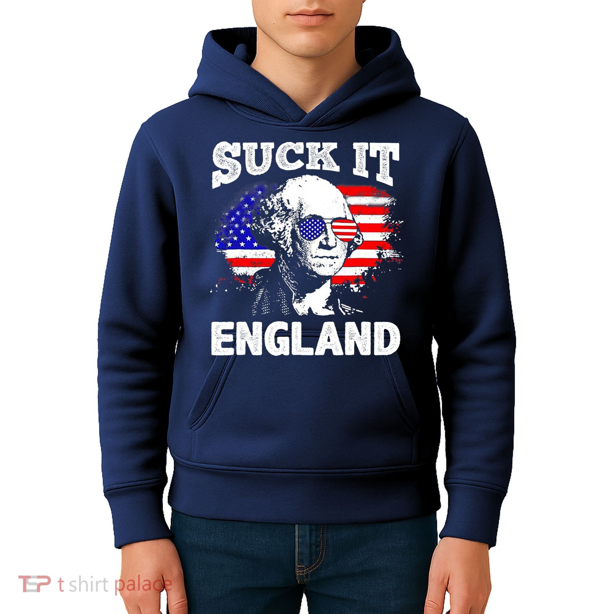 Suck It England Funny 4th Of July Flag Patriotic Kids Hoodie