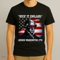 Suck It England 4th of July Funny George Washington 1776 T-Shirt thumb 3