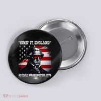 Suck It England 4th of July Funny George Washington 1776 Button thumb 0
