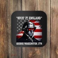 Suck It England 4th of July Funny George Washington 1776 Coaster thumb 0