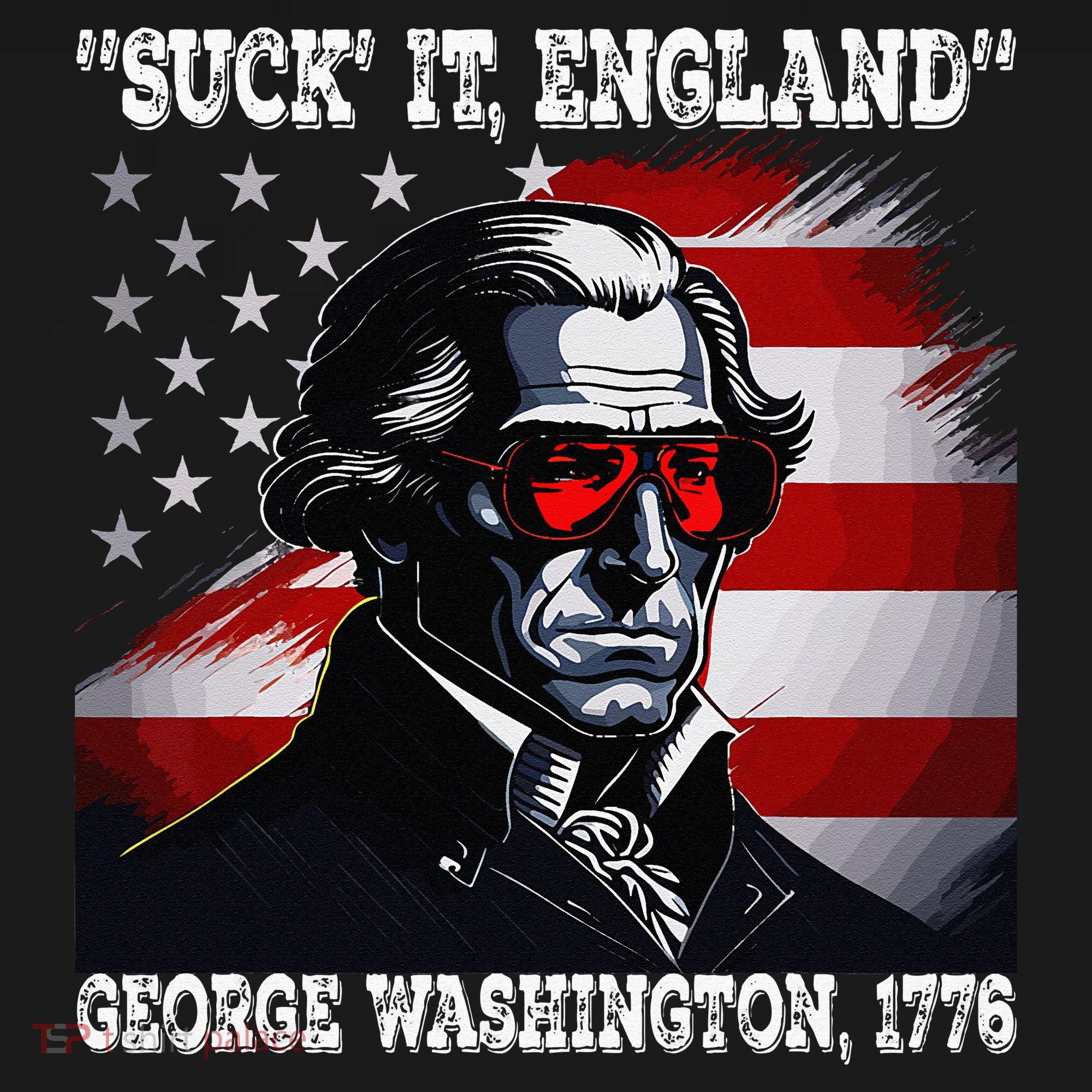 Suck It England 4th of July Funny George Washington 1776 Mousepad