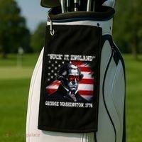 Suck It England 4th of July Funny George Washington 1776 Golf Towel thumb 2