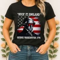 Suck It England 4th of July Funny George Washington 1776 Women's T-Shirt thumb 2