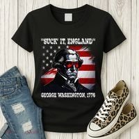 Suck It England 4th of July Funny George Washington 1776 Women's T-Shirt thumb 3