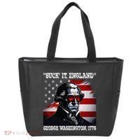 Suck It England 4th of July Funny George Washington 1776 Tote Bag thumb 0