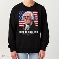 Suck It England Funny 4th Of July George Washington 1776 Women's Sweatshirt thumb 0