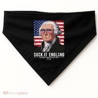 Suck It England Funny 4th Of July George Washington 1776 USA-Made Doggie Bandana thumb 0