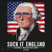 Suck It England Funny 4th Of July George Washington 1776 Long Sleeve Shirt thumb 2
