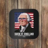 Suck It England Funny 4th Of July George Washington 1776 Coaster thumb 0