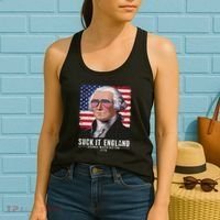 Suck It England Funny 4th Of July George Washington 1776 Women's Tank Top thumb 2