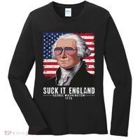Suck It England Funny 4th Of July George Washington 1776 Women's Long Sleeve Shirt thumb 0
