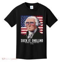 Suck It England Funny 4th Of July George Washington 1776 Kids T-Shirt thumb 0