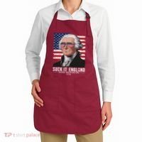 Suck It England Funny 4th Of July George Washington 1776 Apron thumb 2