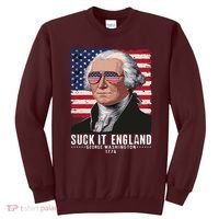 Suck It England Funny 4th Of July George Washington 1776 Sweatshirt thumb 0