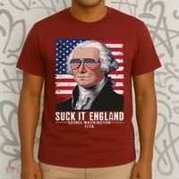 Suck It England Funny 4th Of July George Washington 1776 T-Shirt thumb 3