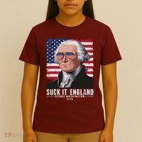 Suck It England Funny 4th Of July George Washington 1776 T-Shirt thumb 4