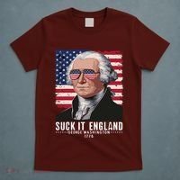 Suck It England Funny 4th Of July George Washington 1776 T-Shirt thumb 5