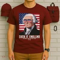 Suck It England Funny 4th Of July George Washington 1776 T-Shirt thumb 6