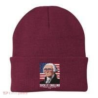 Suck It England Funny 4th Of July George Washington 1776 Beanie thumb 0