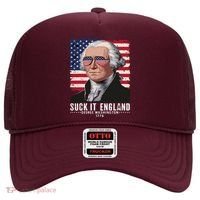 Suck It England Funny 4th Of July George Washington 1776 Hat thumb 0
