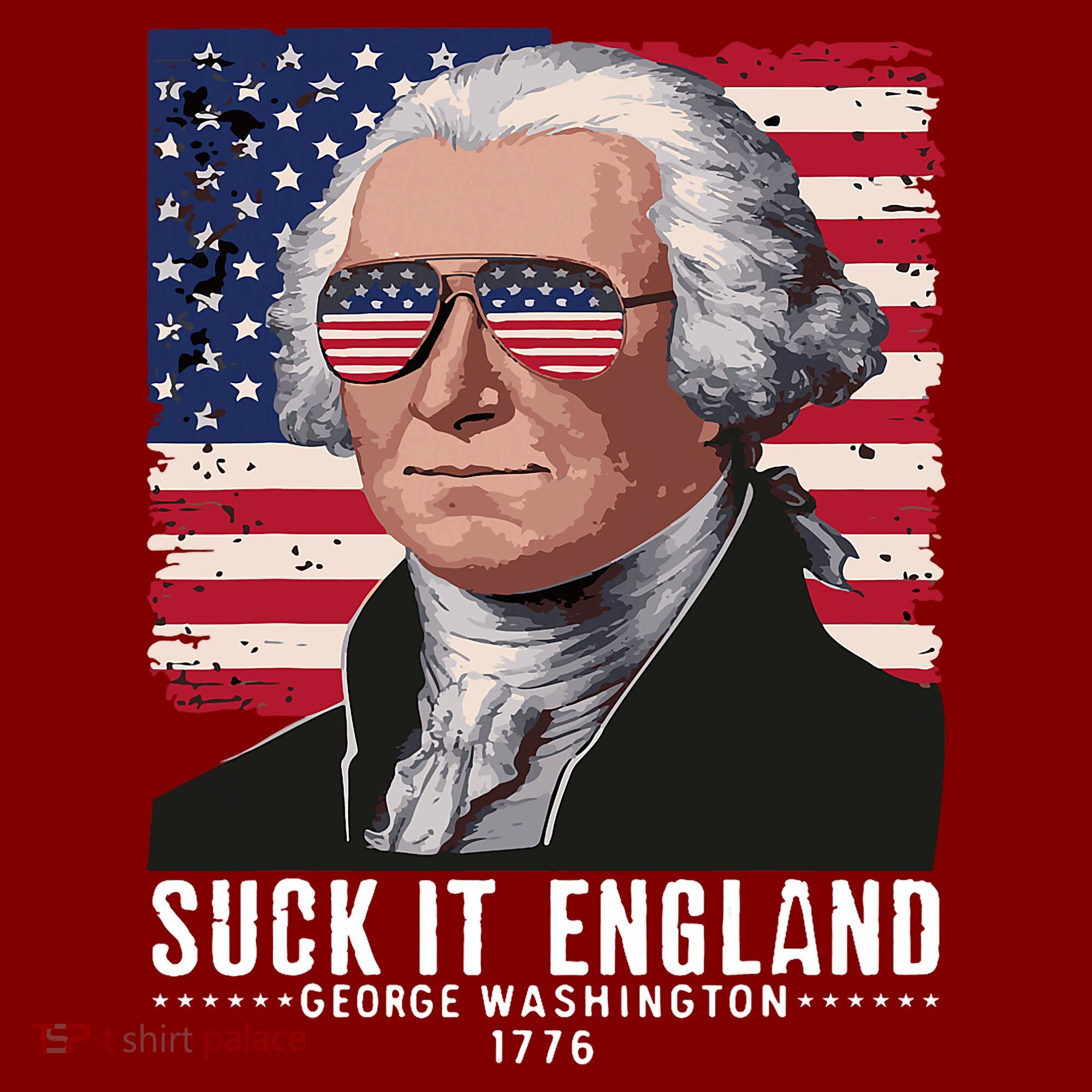 Suck It England Funny 4th Of July George Washington 1776 Kids Hoodie