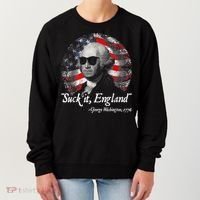 Suck It England Funny 4th Of July George Washington 1776 Women's Sweatshirt thumb 0
