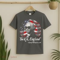 Suck It England Funny 4th Of July George Washington 1776 T-Shirt thumb 2