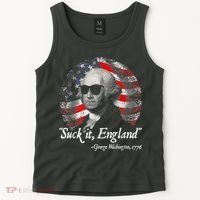 Suck It England Funny 4th Of July George Washington 1776 Tank Top thumb 2