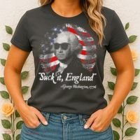 Suck It England Funny 4th Of July George Washington 1776 Women's T-Shirt thumb 2