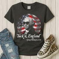 Suck It England Funny 4th Of July George Washington 1776 Women's T-Shirt thumb 3