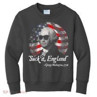 Suck It England Funny 4th Of July George Washington 1776 Kids Sweatshirt thumb 0