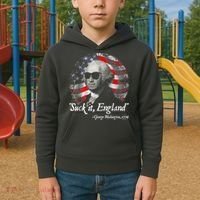 Suck It England Funny 4th Of July George Washington 1776 Kids Hoodie thumb 2