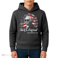 Suck It England Funny 4th Of July George Washington 1776 Kids Hoodie thumb 4
