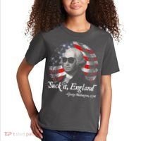 Suck It England Funny 4th Of July George Washington 1776 Kids T-Shirt thumb 2